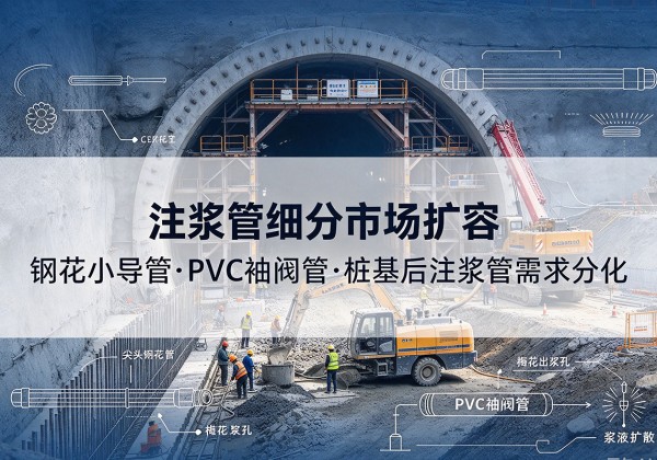 南岔注浆管细分市场扩容，隧道钢花小导管、PVC 袖阀管、桩基后注浆管需求分化